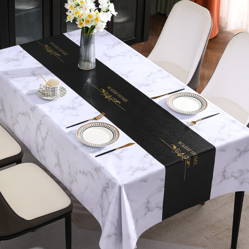 Marble tablecloth waterproof and oil-proof 