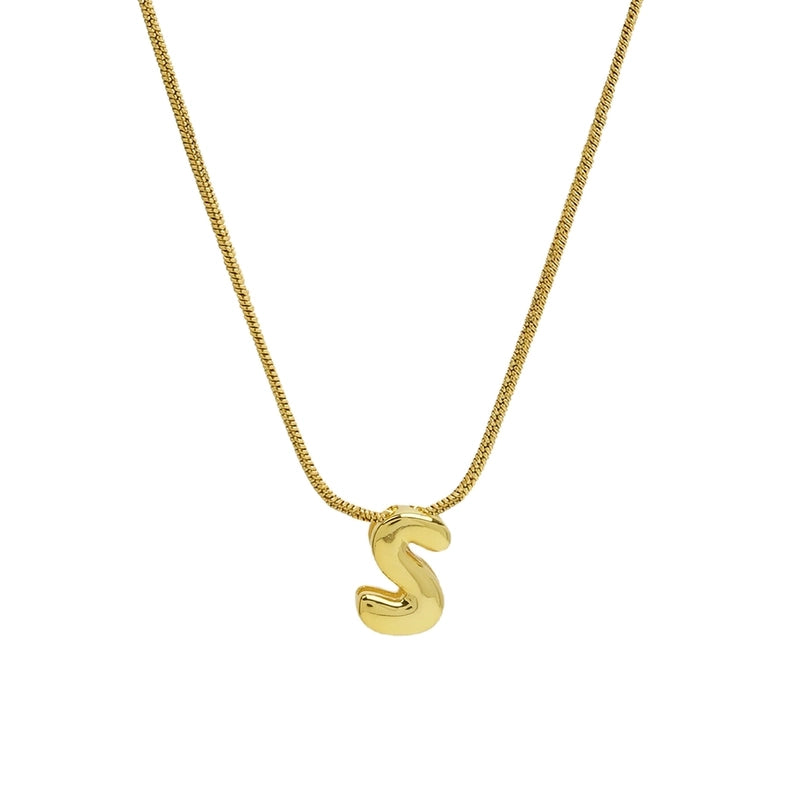 Basic Modern Style Classic Style Letter 304 Stainless Steel Brass Plating Pendant Necklace