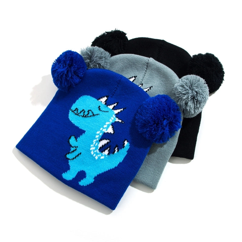 Children Unisex Fashion Dinosaur Crochet Lace Wool Cap