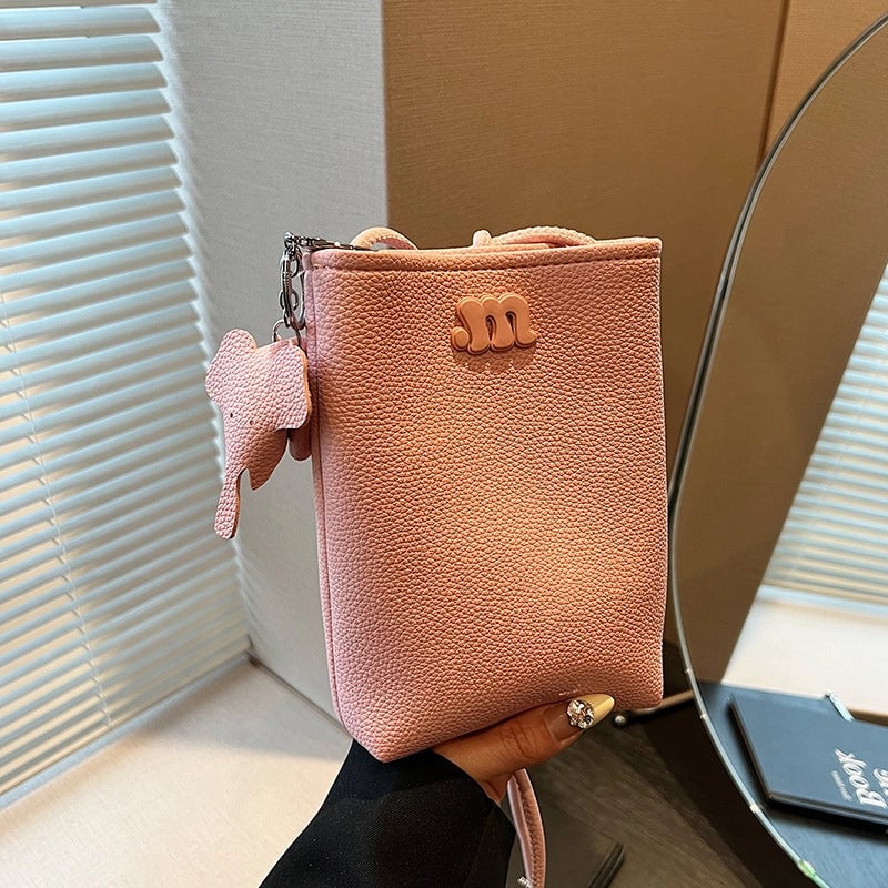 Women's Medium Pu Leather Solid Color Basic Vintage Style Magnetic Buckle Crossbody Bag