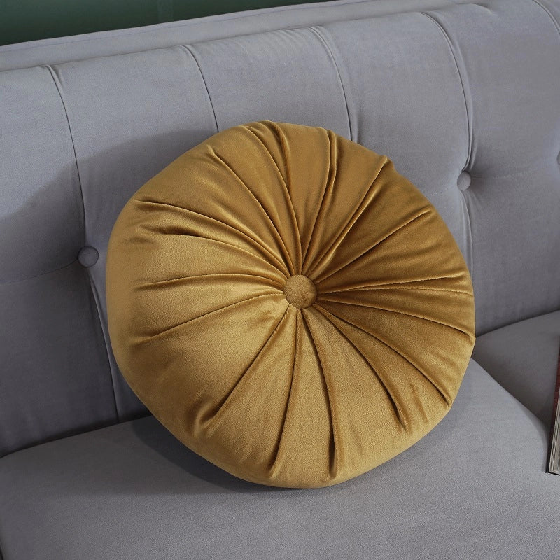 Round Pumpkin Pillow Solid Color Bay Window Pillow Homestay Model Room Pillow Living Room Sofa Cushion