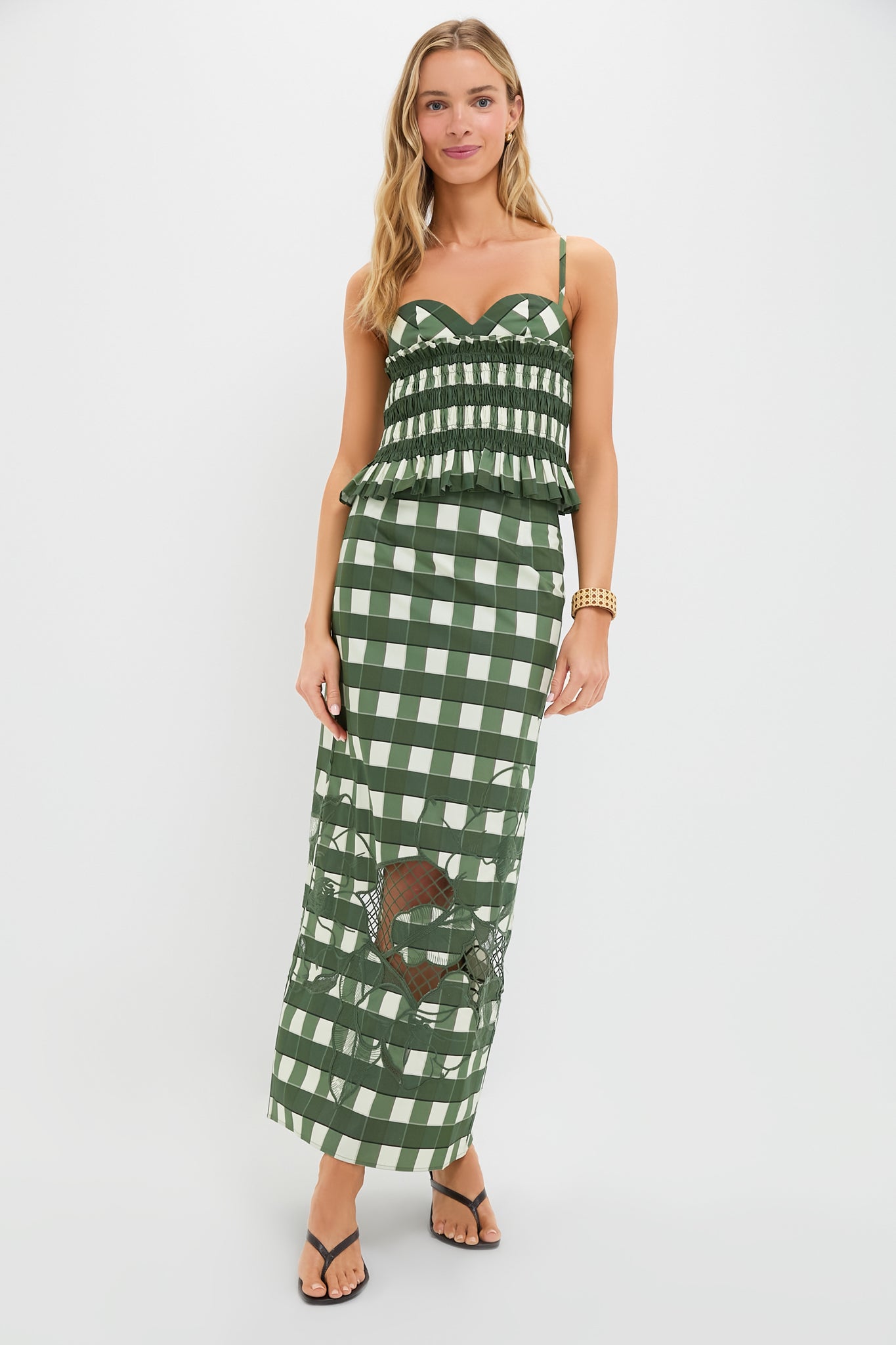 Lucca Check Esme Embroidered Skirt