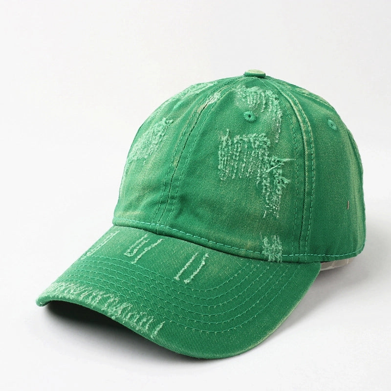 Unisex Retro Solid Color Curved Eaves Baseball Cap