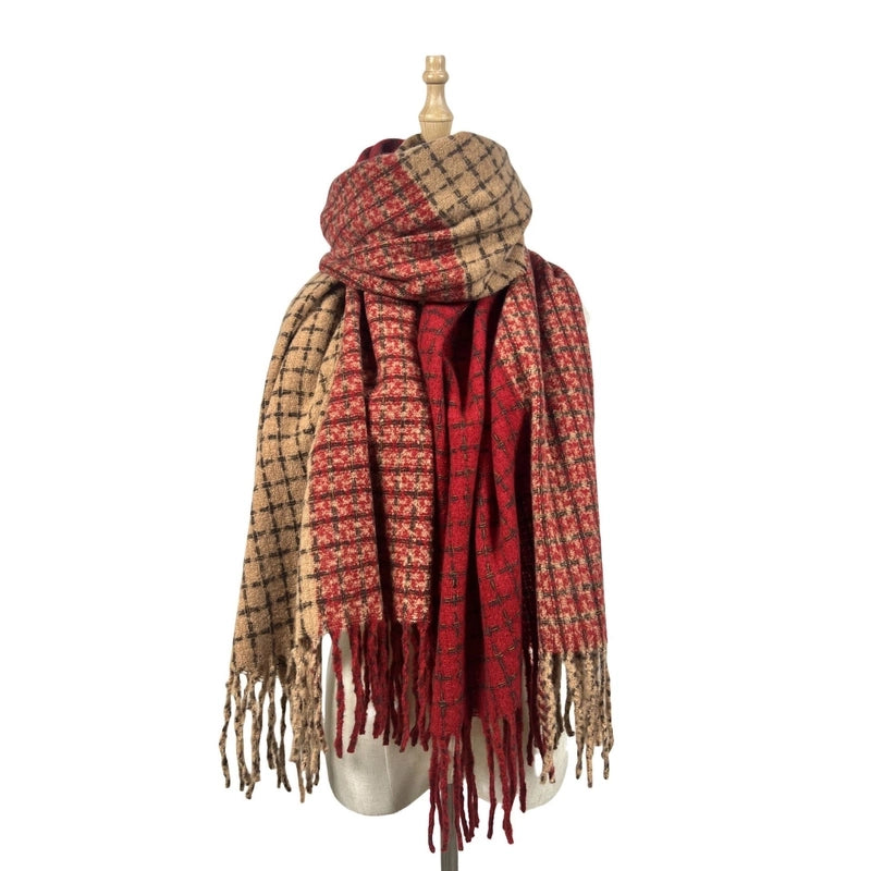 Women's Casual Solid Color Polyester Tassel Scarf