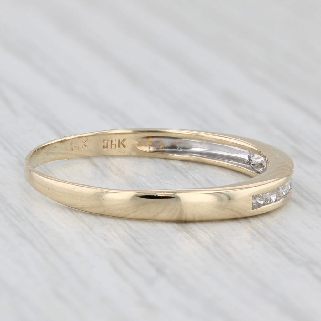 0.13ctw Diamond Wedding Band 14k Yellow Gold Size 8.25 Stackable Ring