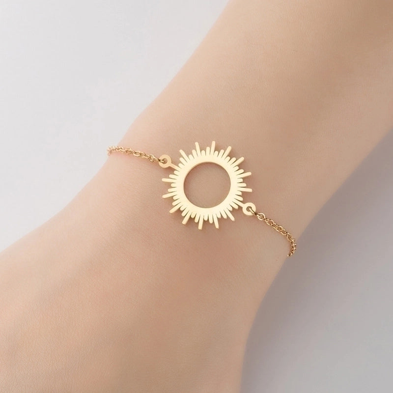 Fashion Heart Shape 201 Stainless Steel 18K Gold Plated Bracelets In Bulk