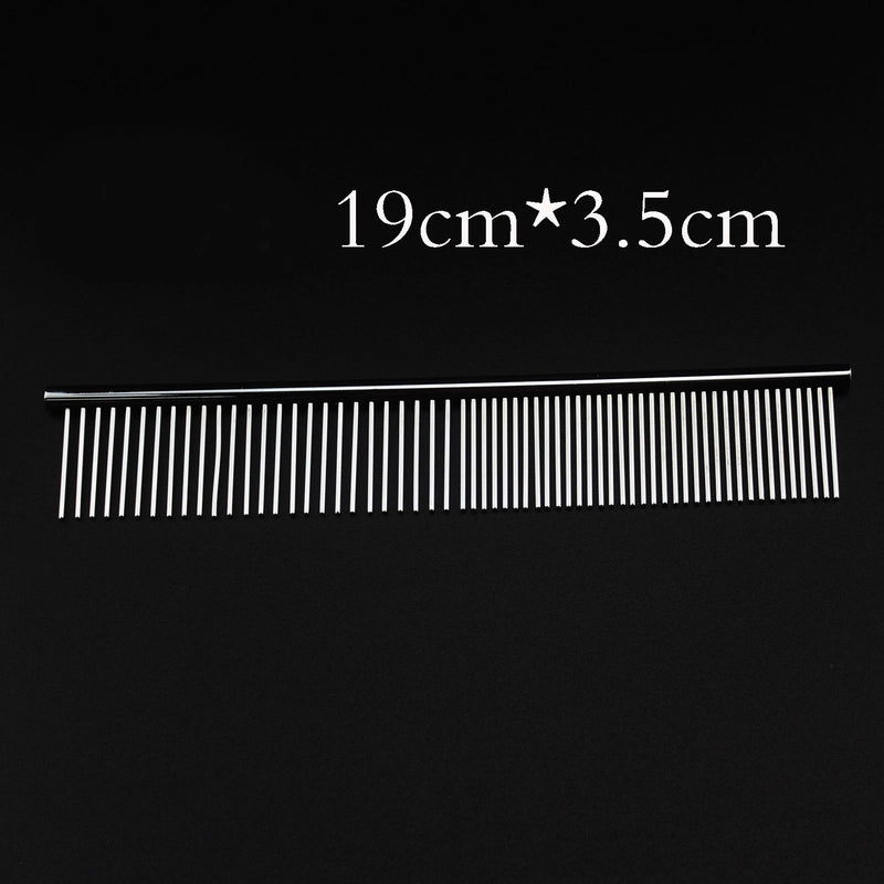 Stainless Steel Medium Small Pet Comb Pet Comb Steel Comb Silver Double Sided Comb