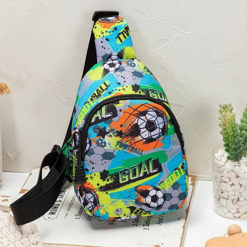Unisex Medium Oxford Cloth Cartoon Cute Square Zipper Fanny Pack