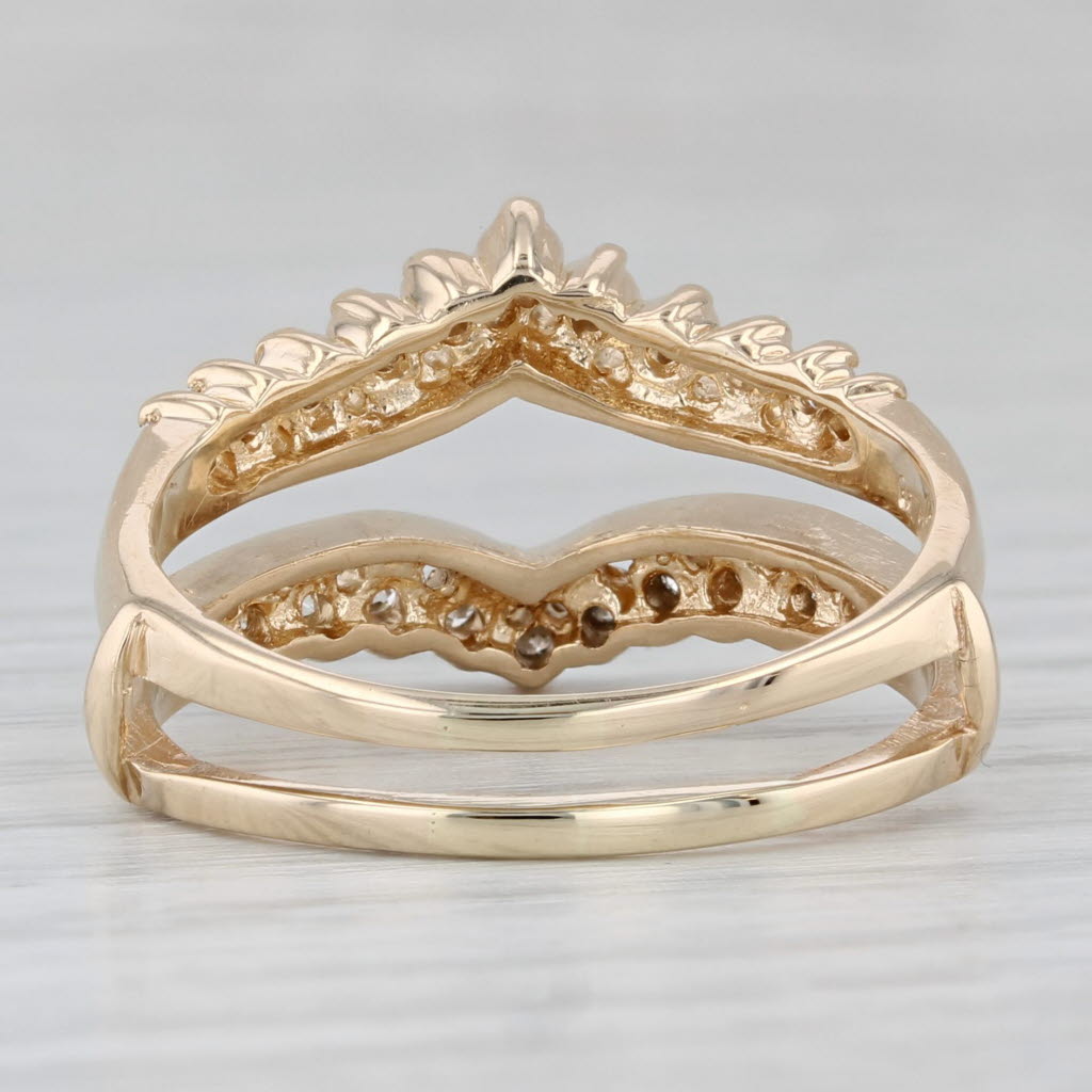 0.45ctw Diamond Ring Jacket Enhancer 14k Yellow Gold Size 9 Wedding