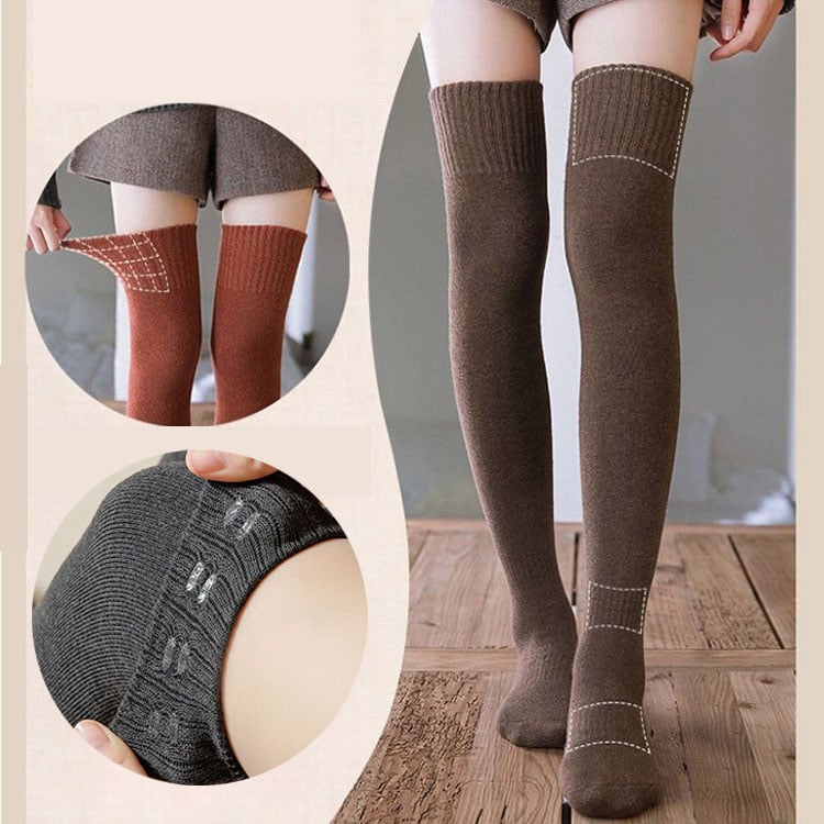 Non-Slip Silicone Over-The-Knee Cotton Stockings