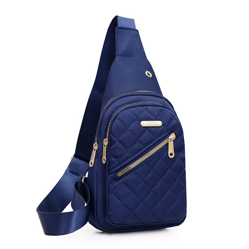 Chest Bag Women's New Korean-style Crossbody Bag Girls' Sports Chest Bag Street Oxford Cloth Simple Chest Bag
