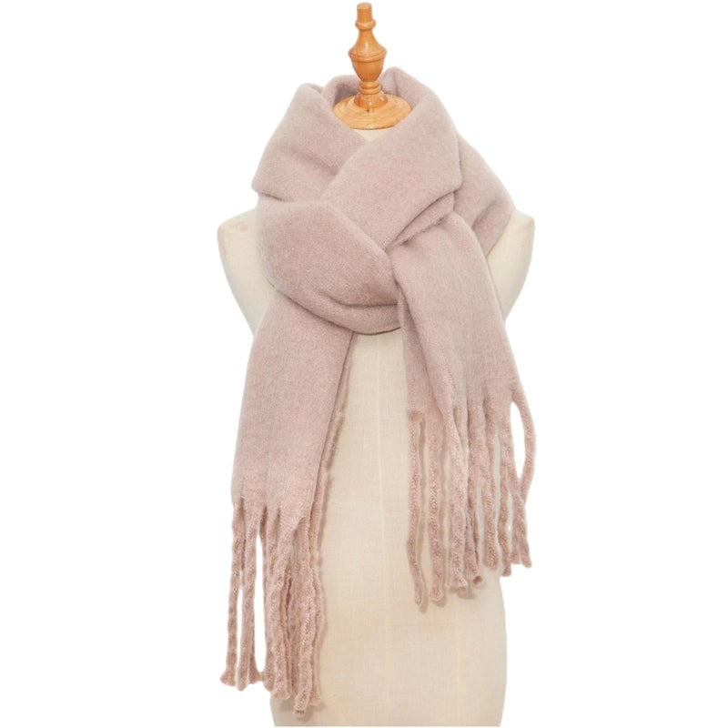 Women's Minimalist Solid Color Polyester Scarf