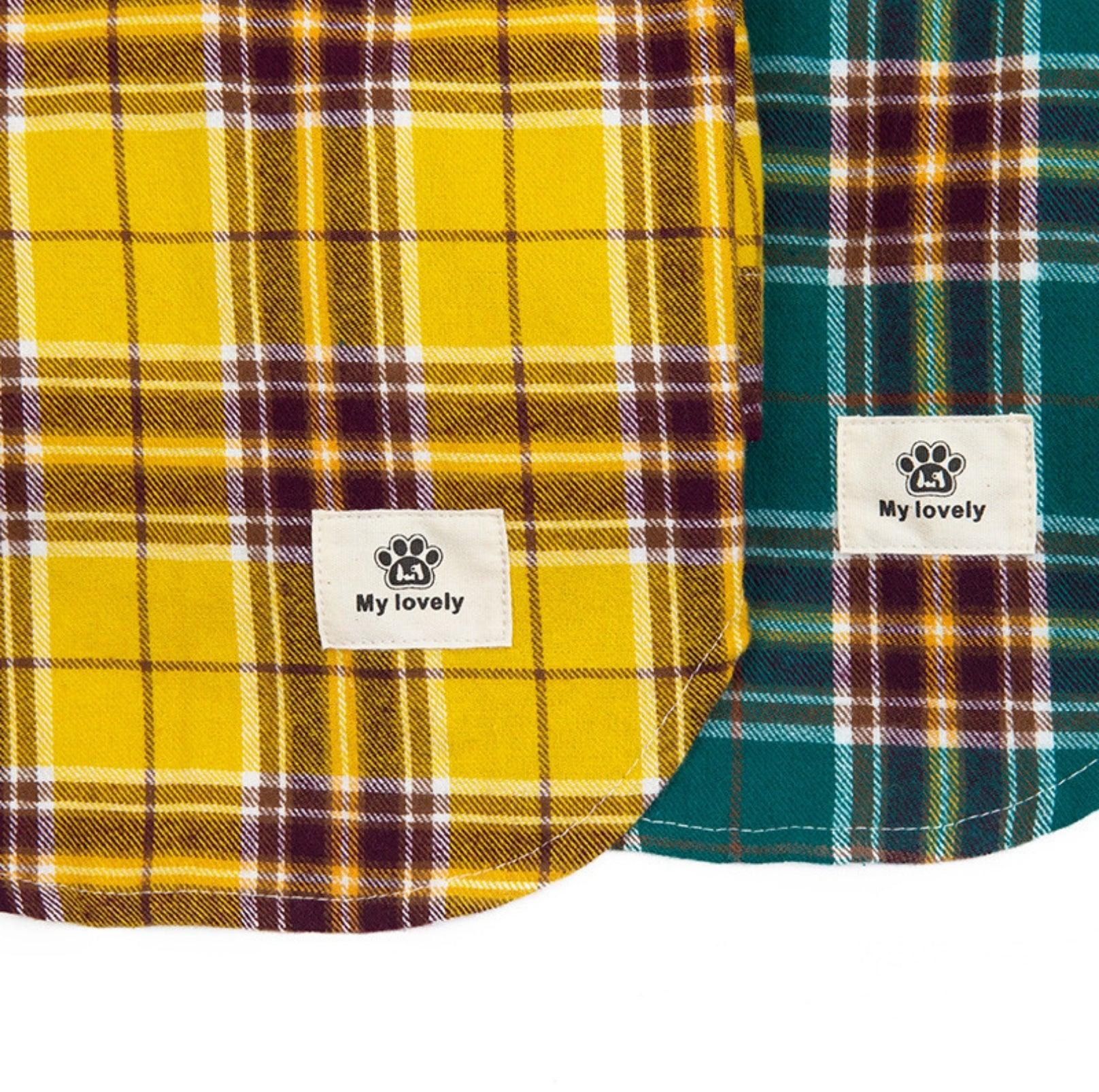 Chic Plaid Dog Shirt