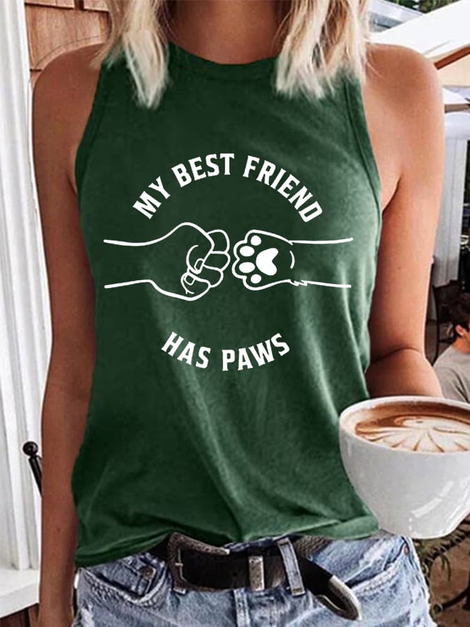 Women's My Best Friend Has Paws Dog Lovers Casual Vest