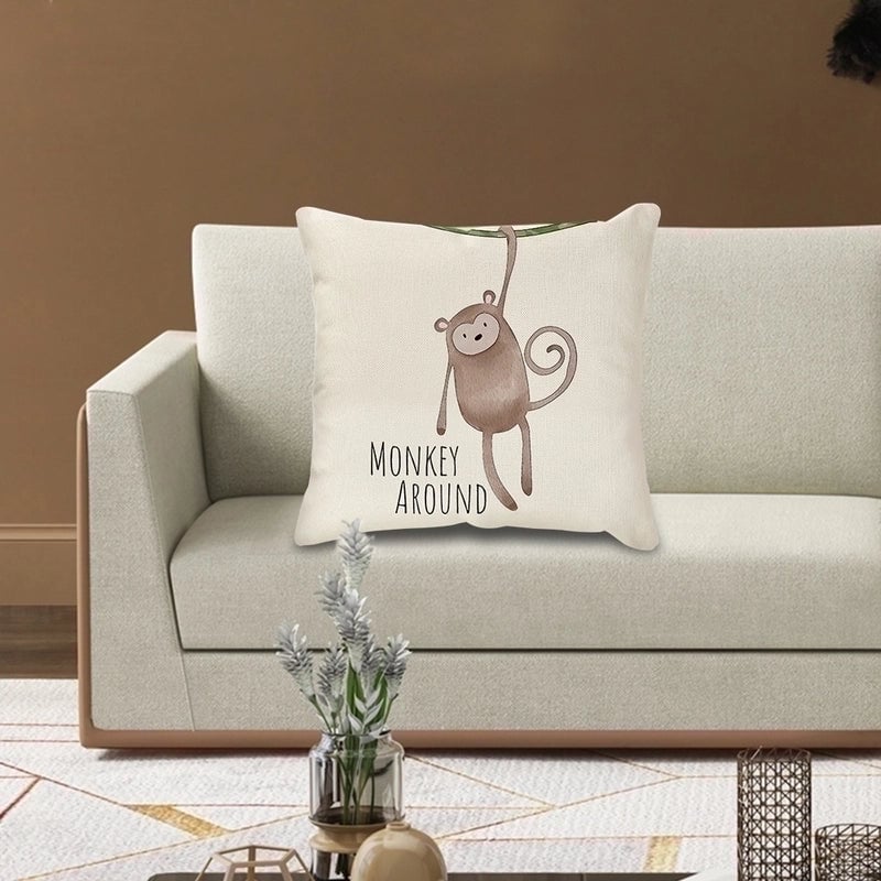 Casual Vacation Animal Linen Pillow Cases