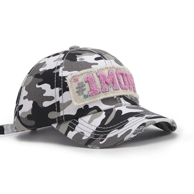Women's Minimalist Classic Style Color Block Curved Eaves Baseball Cap