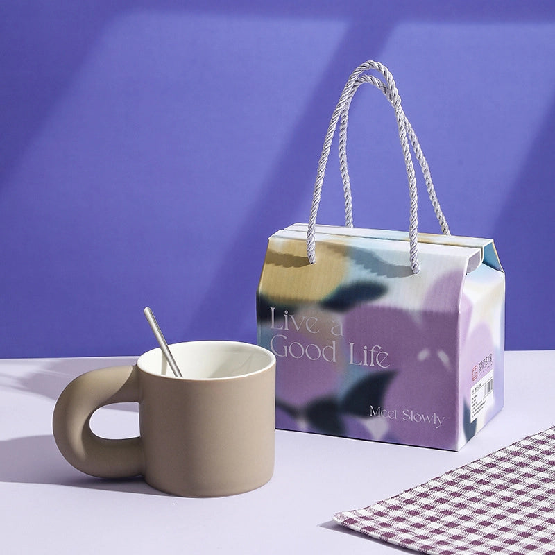 Casual Vacation Solid Color Ceramics Mug 1 Piece