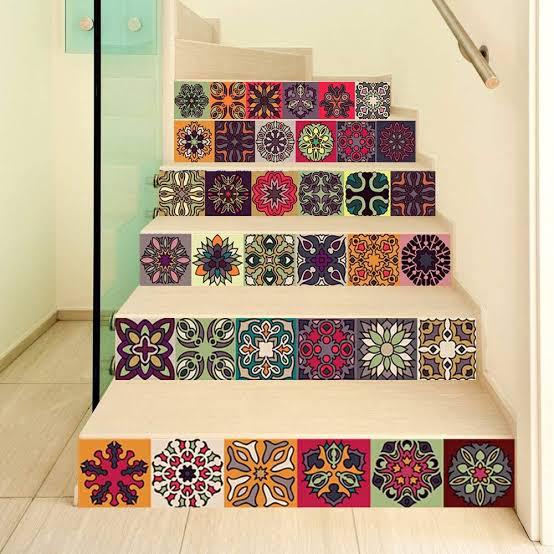 12 Pcs Home Décor Tile Stickers Self Adhesive