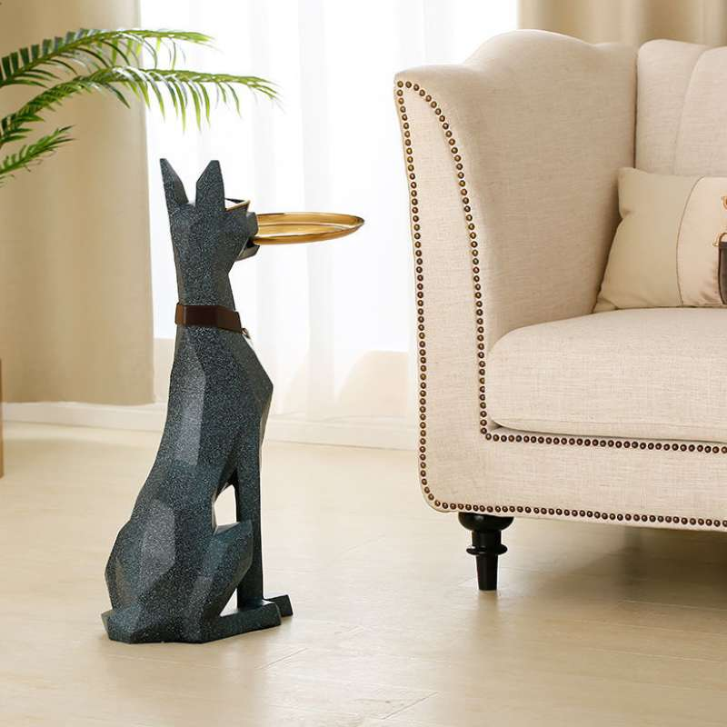 Doberman Nordic Sculpture Tray Table