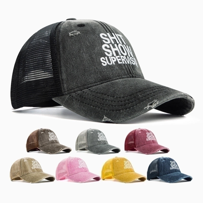 2 Pieces Unisex Minimalist Letter Curved Eaves Baseball Cap