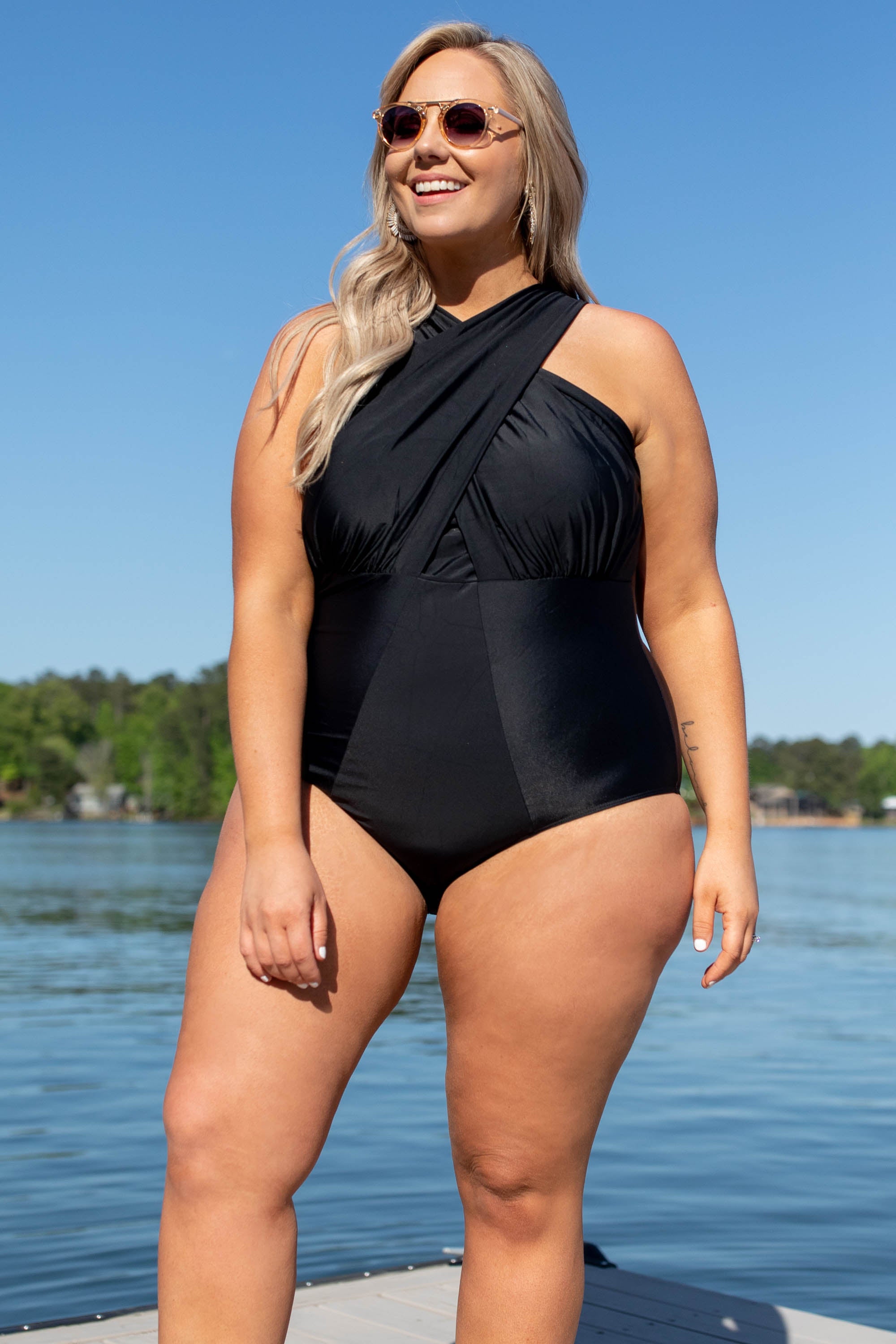 Sandy Beach Swimsuit. Black