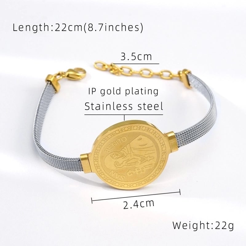 Minimalist Portrait 304 Stainless Steel 18K Gold Plated Bracelets In Bulk