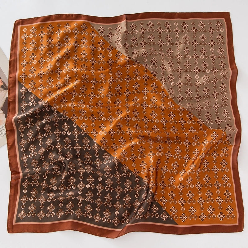 Women's Casual Hip-Hop Vacation Leopard Satin Silk Scarf