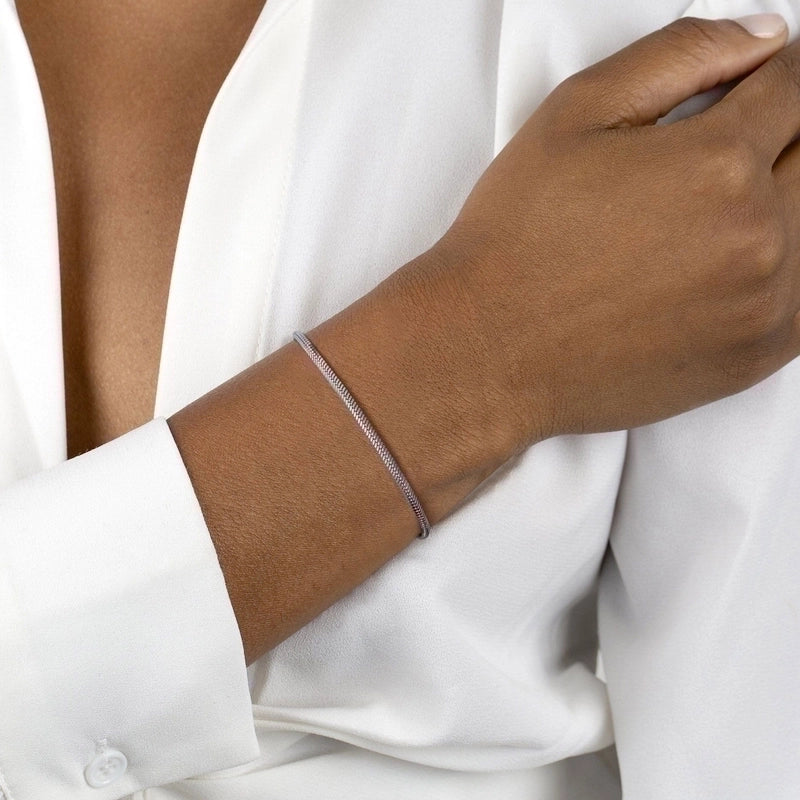 Minimalist Solid Color 201 Stainless Steel Bracelets In Bulk