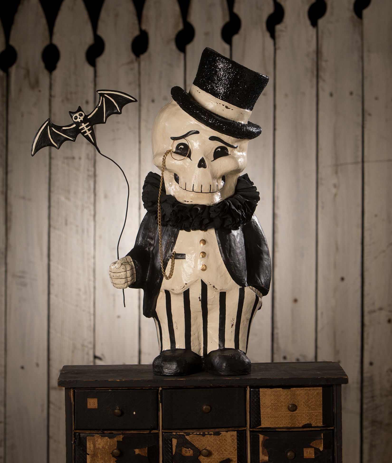 Dapper Desmond Skelly. Paper Mache - Large