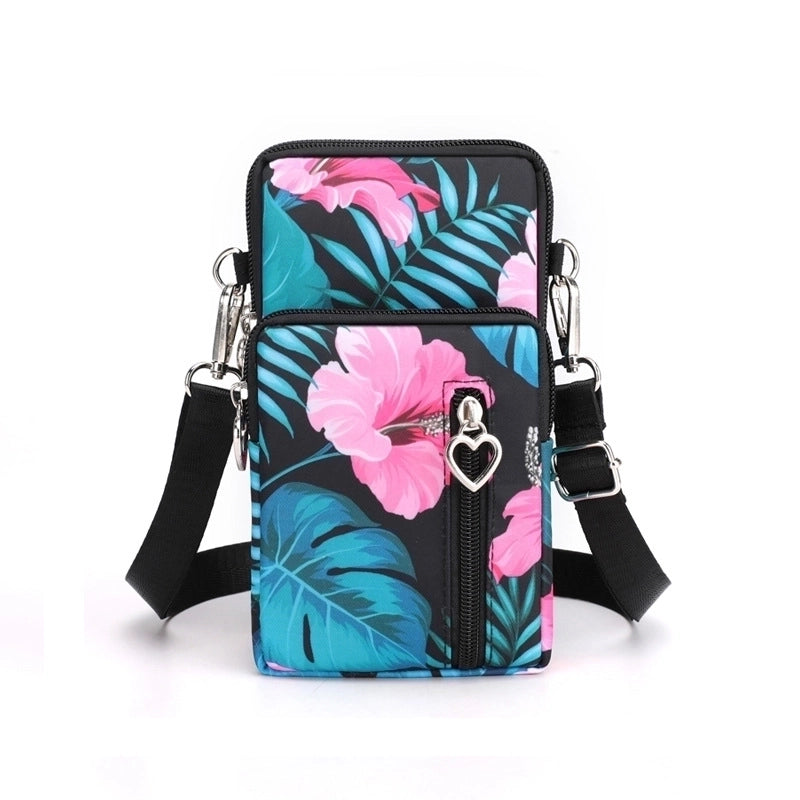 Women'S Nylon Solid Color Fashion Zipper Phone Wallet