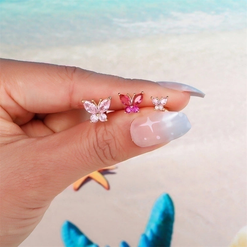 Ear Cartilage Rings & Studs Animal Brass Gem