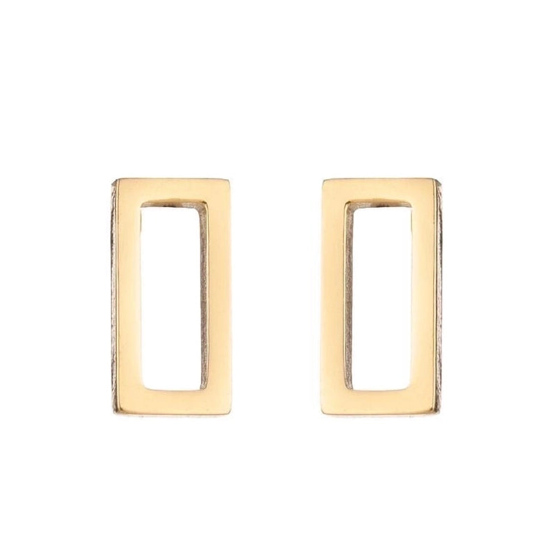 1 Pair Minimalist Sun Plating 304 Stainless Steel 18K Gold Plated Ear Studs