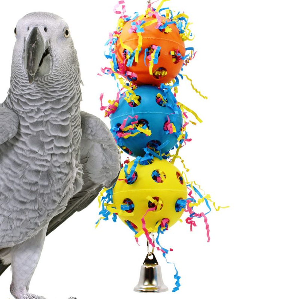 Bell Chewing Colorful Toys For Birds