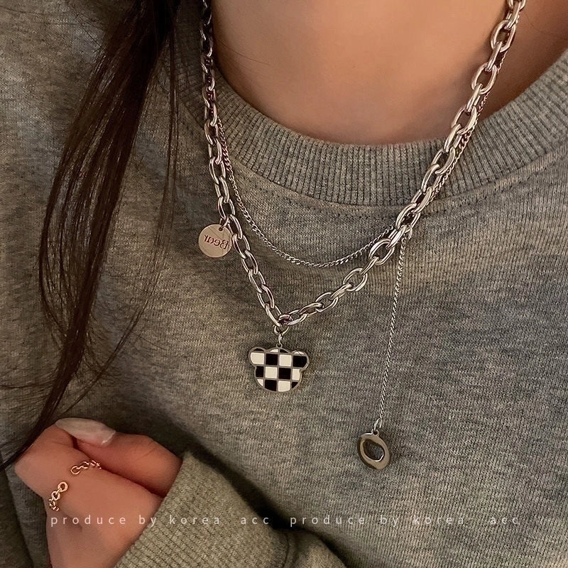 Minimalist Heart Shape Titanium Steel Pendant Necklace 1 Piece