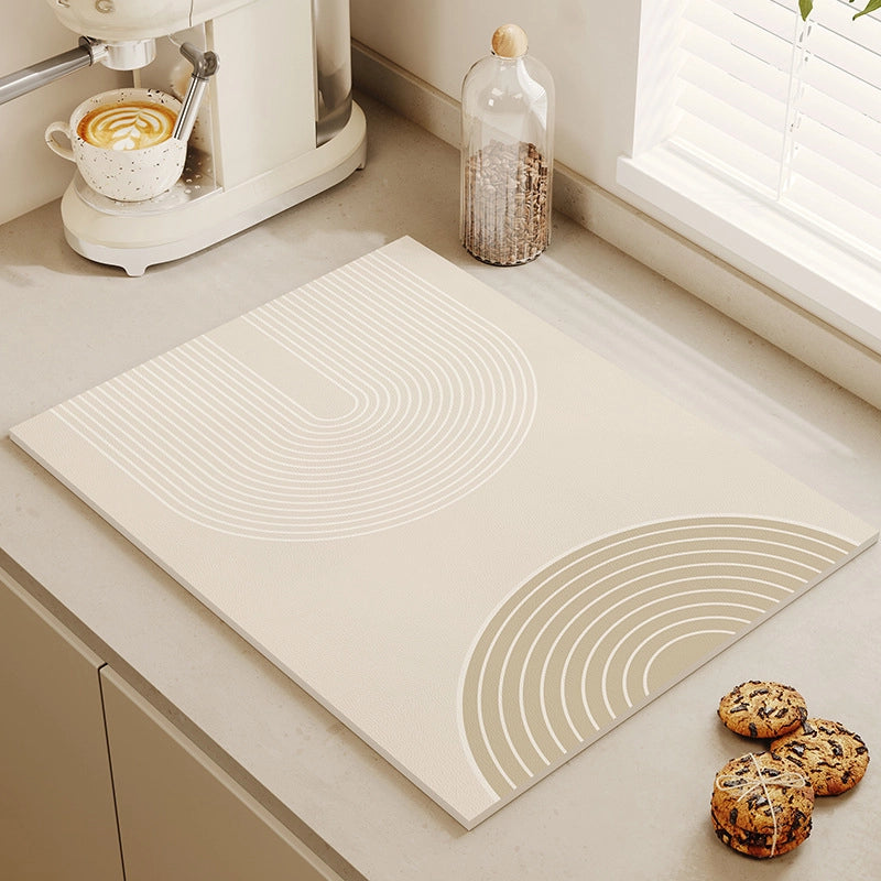 Quiet Wind Tea Bar Machine Water Absorbent Quick-drying Pad Kitchen Bowl Drying Pad Tableware Dining Table Insulation Pad Tea Cup Anti-ironing Pad