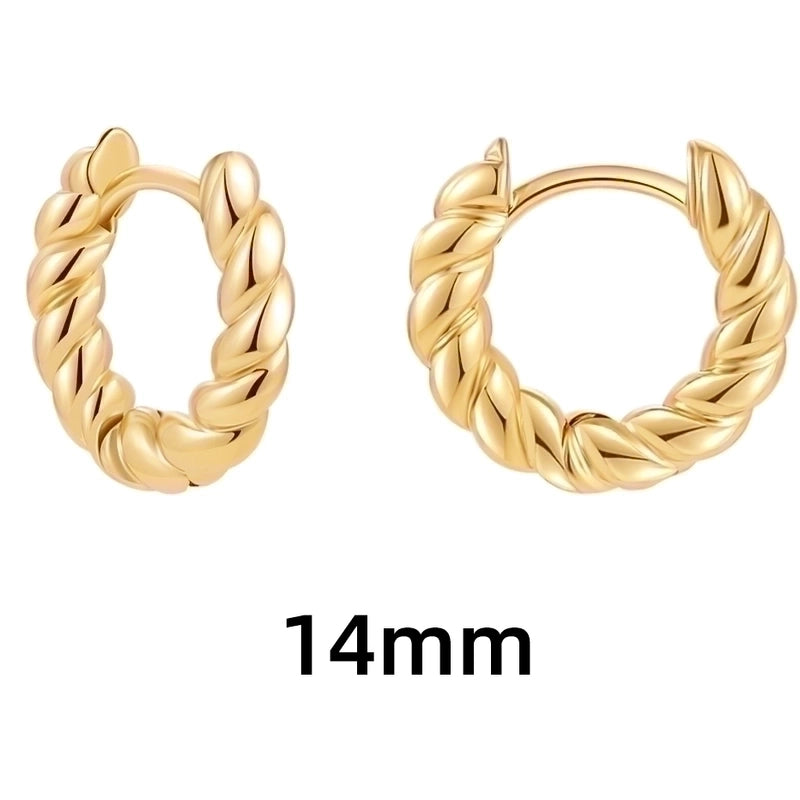 1 Pair Minimalist Heart Shape Plating Copper Earrings