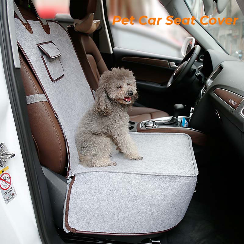 Nature Felt Fabric Dog Car Seat Cover Bed