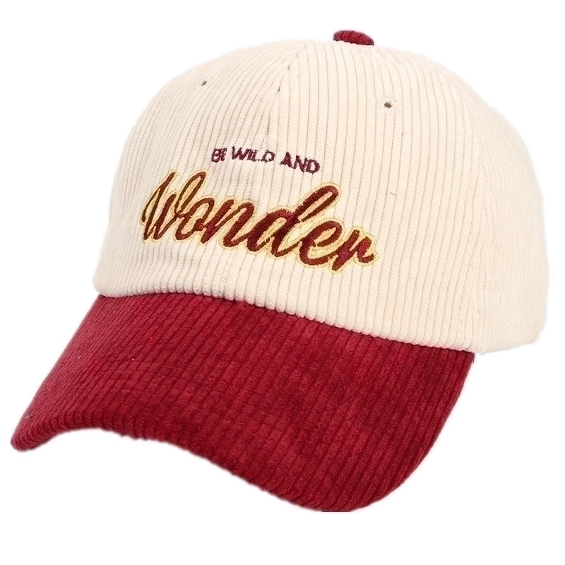 Women's Classic Style Letter Embroidery Flat Eaves Baseball Cap