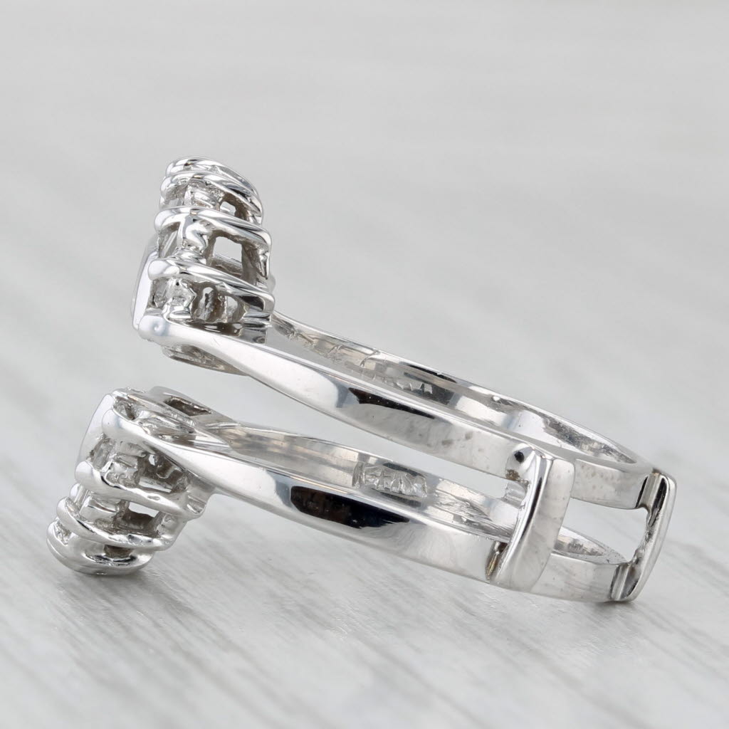 0.36ctw Diamond Ring Jacket Guard 14k White Gold Size 6.5 Wedding Bridal