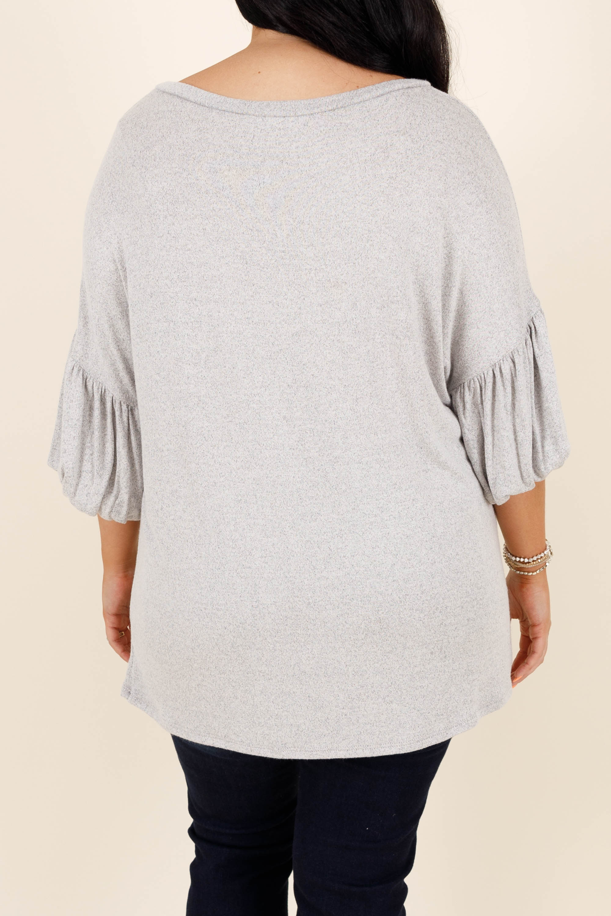 Simplicity And Grace Top. Gray