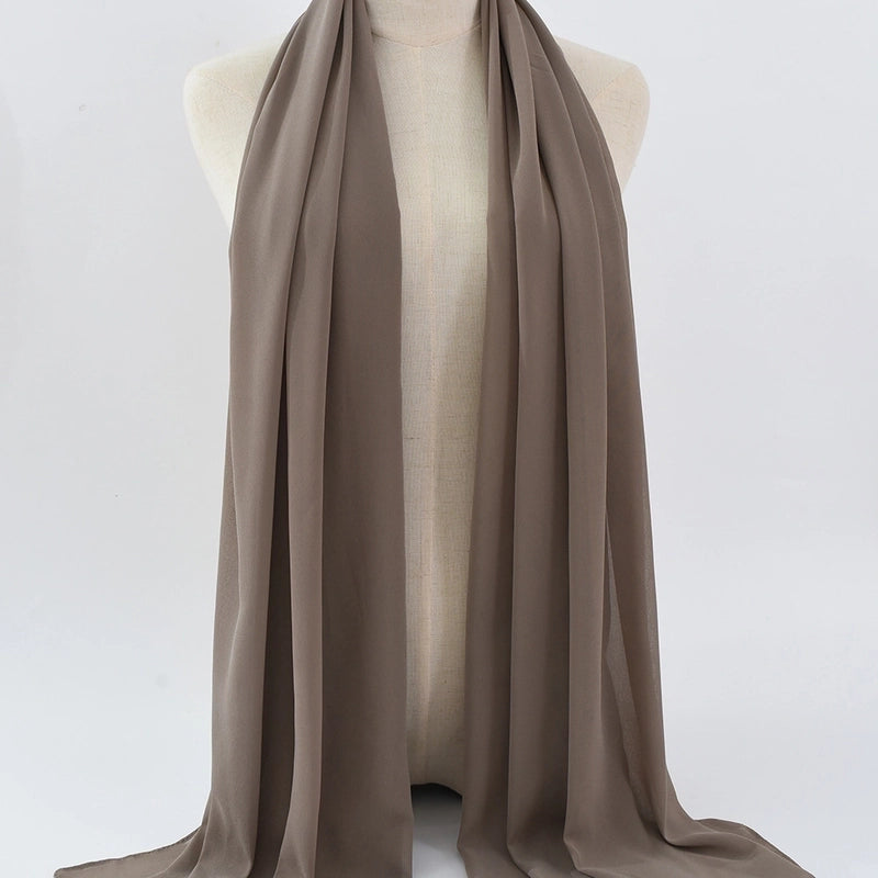 Women's Minimalist Classic Style Solid Color Satin Silk Scarf