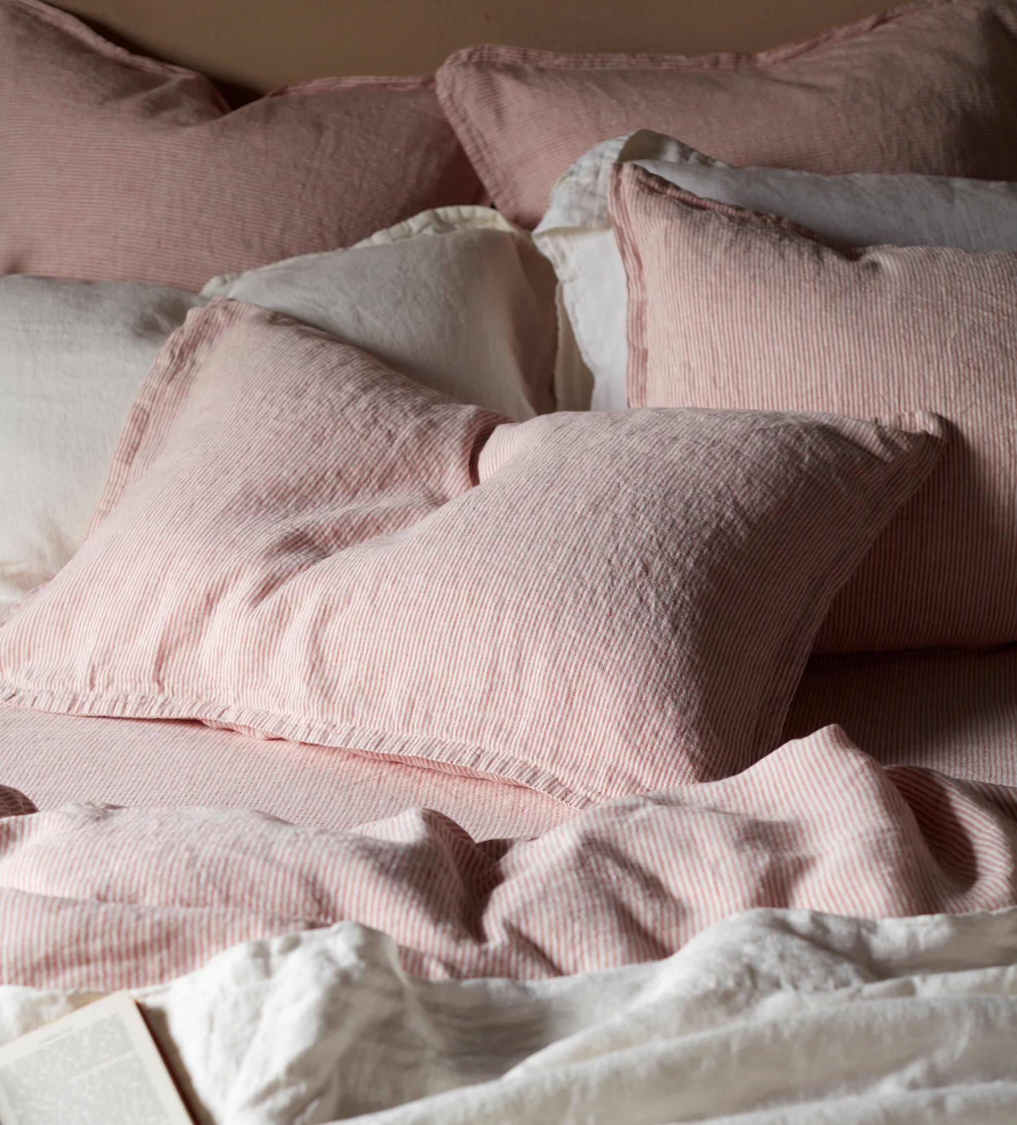 Stripe 100% Linen Pillowcase
