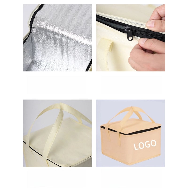 Birthday Cake Insulation Bag Portable Large Capacity Aluminum Foil Thickened Milk Tea Takeaway Non-woven Refrigerator Bag