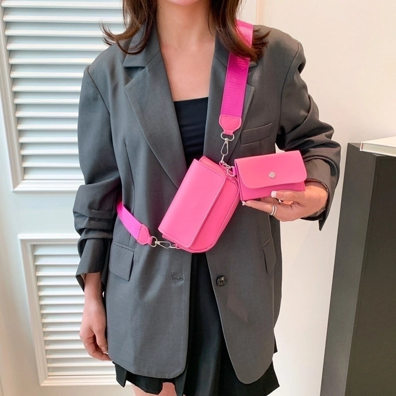 Women's Small Summer Pu Leather Streetwear Square Bag
