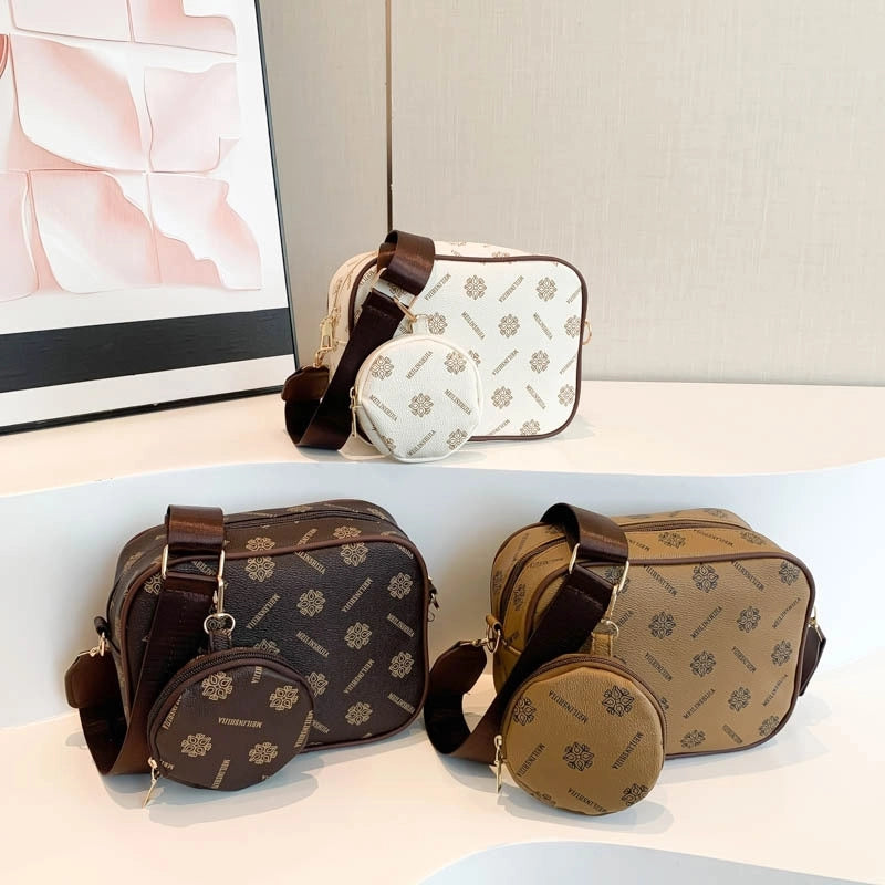 Vintage Fashion Texturized Small Square Bag Women's Summer New Entry Luxury Small Flower Shoulder Bag Internet Popular Trendy Crossbody Bag