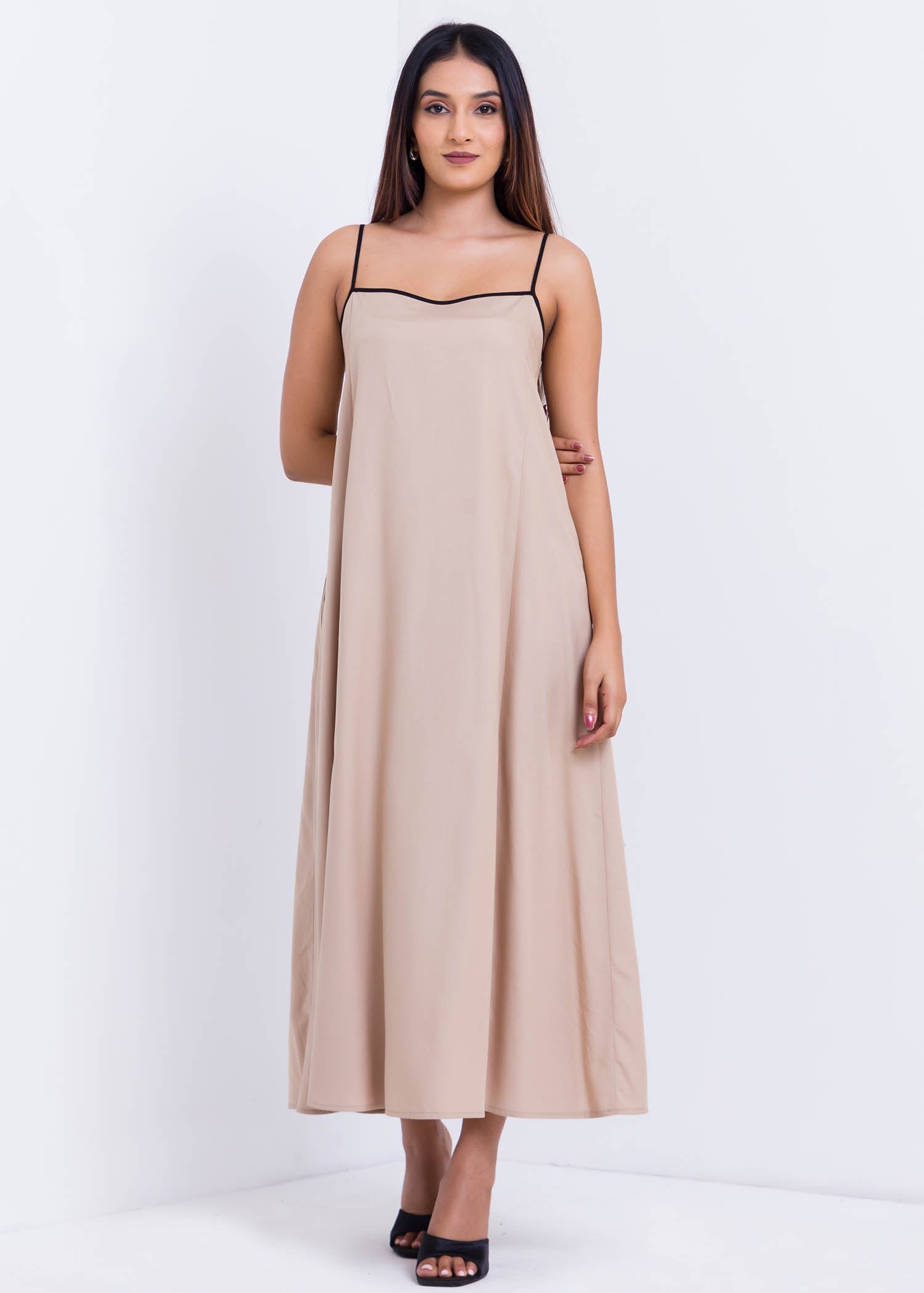 Maxi Dress With Contrast Straps