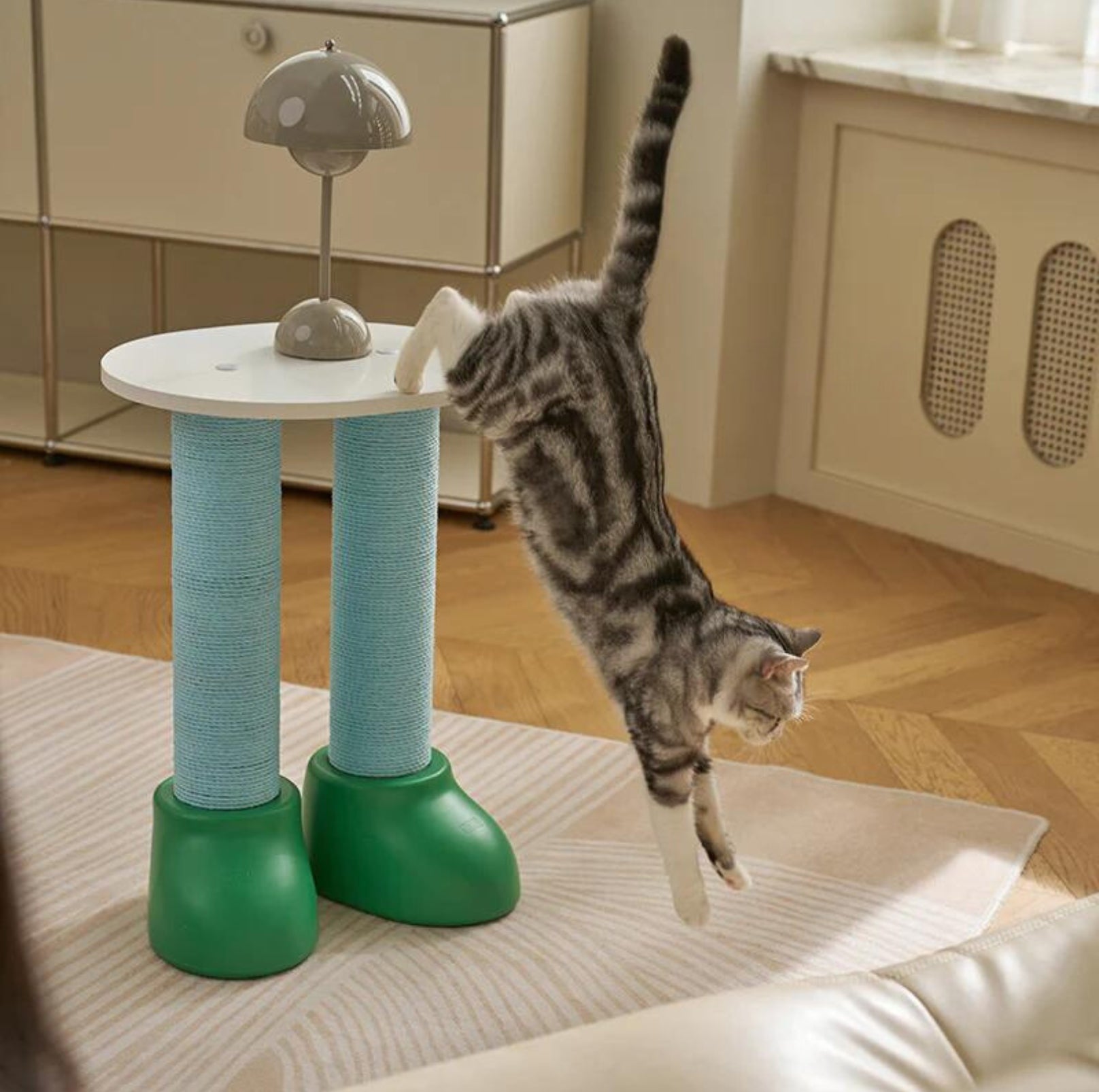 MAKESURE 3-in-1 Cat Scratcher. Bed. and Side Table - Stylish Feline Furniture