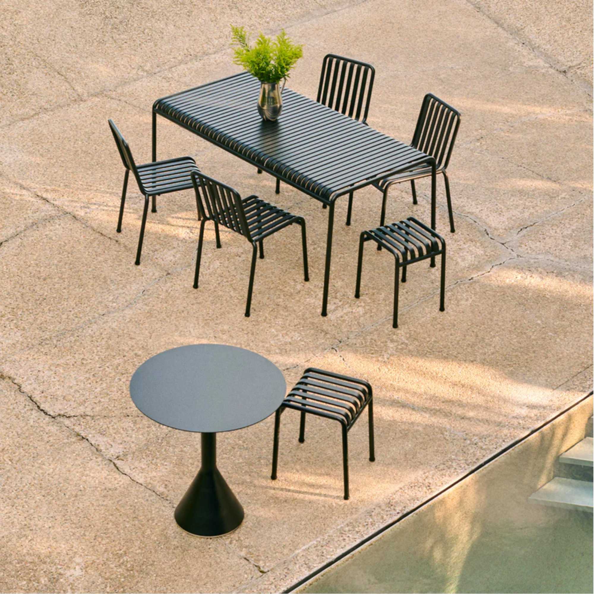 Hay Palissade Stool. anthracite