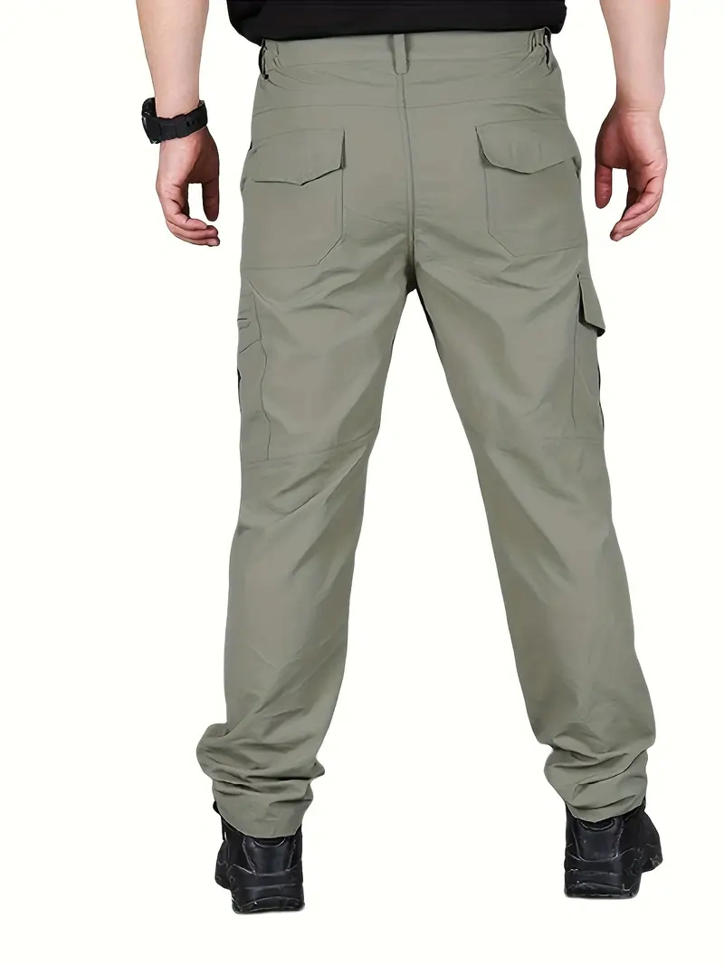 Men's Breathable Summer Casual Trousers with Multi-Pocket Design