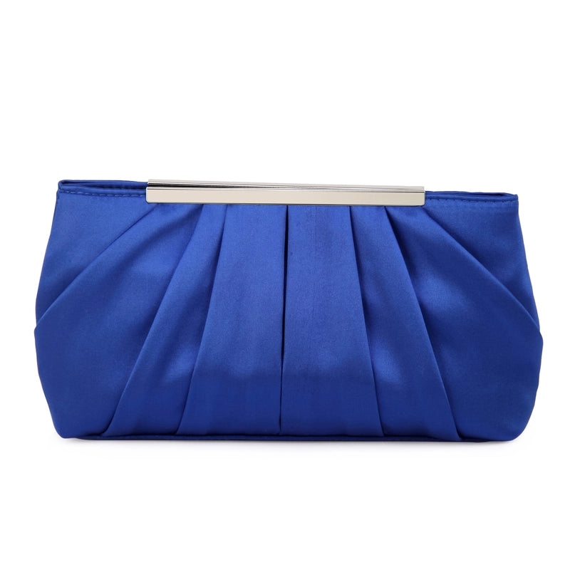 Dark Blue Black Pink Silk Solid Color Square Evening Bags